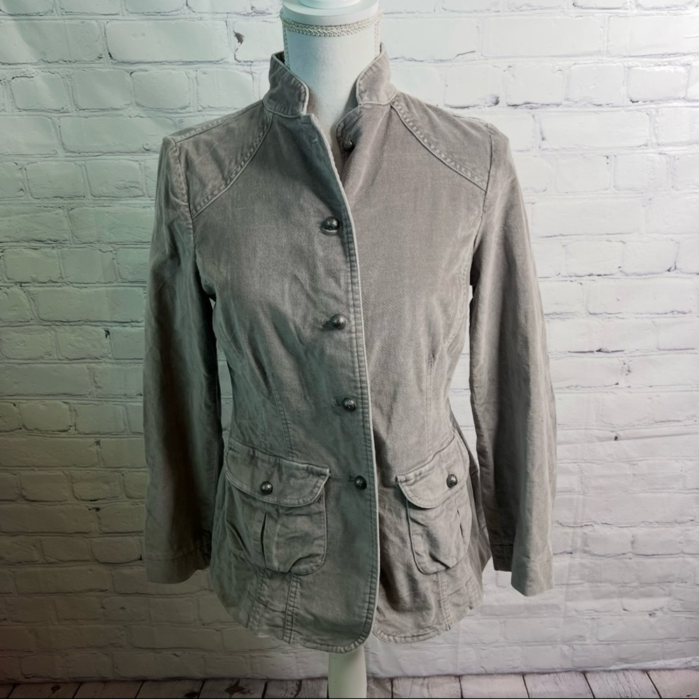 J. Jill Stretch Velvet Utility Blazer 2